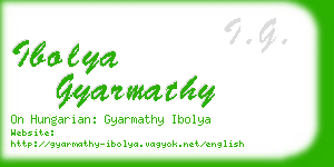 ibolya gyarmathy business card